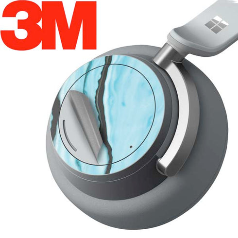 Aqua Blue Marble Ink Surface Headphones Skin
